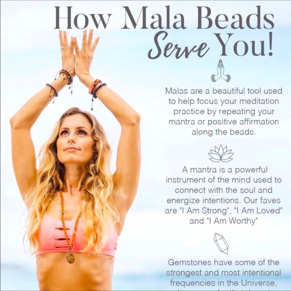 Meditation Mala gemstone necklace